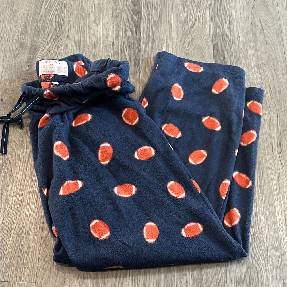 Merona Fleece Pajama Pants with Football Print
